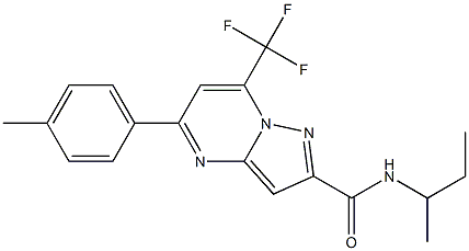 N-(sec-butyl)-5-(4-methylphenyl)-7-(trifluoromethyl)pyrazolo[1,5-a]pyrimidine-2-carboxamide Struktur