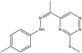 1-[3-(methylsulfanyl)-1,2,4-triazin-5-yl]ethanone (4-methylphenyl)hydrazone Struktur