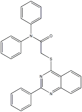 N,N-diphenyl-2-[(2-phenyl-4-quinazolinyl)sulfanyl]acetamide Struktur