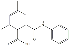 6-(anilinocarbonyl)-2,4-dimethyl-3-cyclohexene-1-carboxylic acid Struktur