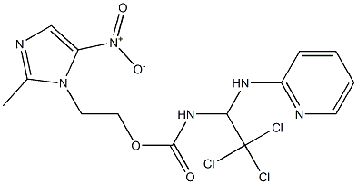 2-{5-nitro-2-methyl-1H-imidazol-1-yl}ethyl 2,2,2-trichloro-1-(2-pyridinylamino)ethylcarbamate Struktur