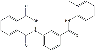 2-{[3-(2-toluidinocarbonyl)anilino]carbonyl}benzoic acid Struktur