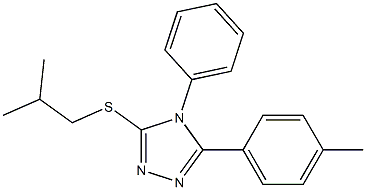 isobutyl 5-(4-methylphenyl)-4-phenyl-4H-1,2,4-triazol-3-yl sulfide Struktur