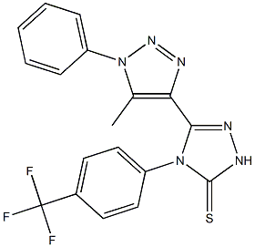 5-(5-methyl-1-phenyl-1H-1,2,3-triazol-4-yl)-4-[4-(trifluoromethyl)phenyl]-2,4-dihydro-3H-1,2,4-triazole-3-thione Struktur