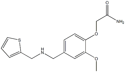 2-(2-methoxy-4-{[(2-thienylmethyl)amino]methyl}phenoxy)acetamide Struktur