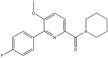 2-(4-fluorophenyl)-3-methoxy-6-(1-piperidinylcarbonyl)pyridine Struktur