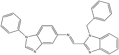 N-[(1-benzyl-1H-benzimidazol-2-yl)methylene]-N-(1-phenyl-1H-benzimidazol-5-yl)amine Struktur