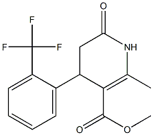 methyl 2-methyl-6-oxo-4-[2-(trifluoromethyl)phenyl]-1,4,5,6-tetrahydro-3-pyridinecarboxylate Struktur