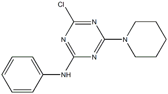 N-[4-chloro-6-(1-piperidinyl)-1,3,5-triazin-2-yl]-N-phenylamine Struktur