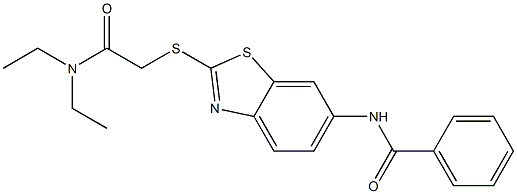 N-(2-{[2-(diethylamino)-2-oxoethyl]sulfanyl}-1,3-benzothiazol-6-yl)benzamide Structure