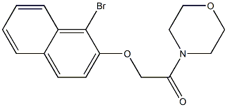 1-bromo-2-naphthyl 2-morpholin-4-yl-2-oxoethyl ether Struktur