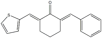 2-benzylidene-6-(2-thienylmethylene)cyclohexanone Struktur