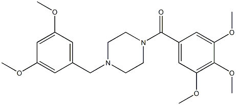 1-(3,5-dimethoxybenzyl)-4-(3,4,5-trimethoxybenzoyl)piperazine Struktur