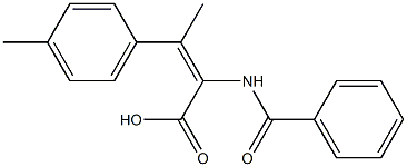 2-(benzoylamino)-3-(4-methylphenyl)-2-butenoic acid Struktur