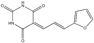 5-[3-(2-furyl)-2-propenylidene]-2,4,6(1H,3H,5H)-pyrimidinetrione Struktur