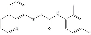 N-(4-iodo-2-methylphenyl)-2-(8-quinolinylsulfanyl)acetamide Struktur