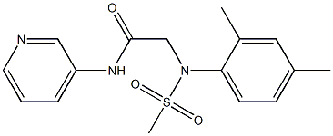 2-[2,4-dimethyl(methylsulfonyl)anilino]-N-(3-pyridinyl)acetamide Struktur