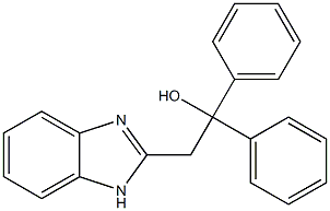 2-(1H-benzimidazol-2-yl)-1,1-diphenylethanol Struktur