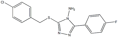 3-[(4-chlorobenzyl)sulfanyl]-5-(4-fluorophenyl)-4H-1,2,4-triazol-4-ylamine Struktur