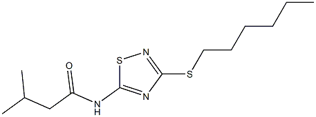 N-[3-(hexylsulfanyl)-1,2,4-thiadiazol-5-yl]-3-methylbutanamide Struktur