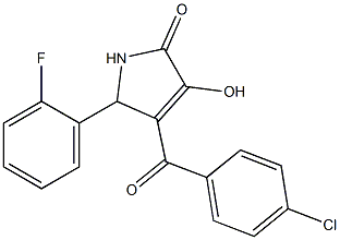 4-(4-chlorobenzoyl)-5-(2-fluorophenyl)-3-hydroxy-1,5-dihydro-2H-pyrrol-2-one Struktur