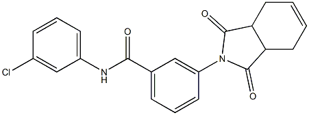 N-(3-chlorophenyl)-3-(1,3-dioxo-1,3,3a,4,7,7a-hexahydro-2H-isoindol-2-yl)benzamide Struktur