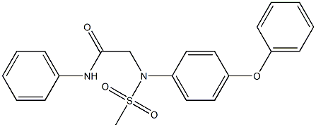 2-[(methylsulfonyl)-4-phenoxyanilino]-N-phenylacetamide Struktur