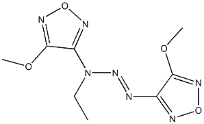 3-[1-ethyl-3-(4-methoxy-1,2,5-oxadiazol-3-yl)-2-triazenyl]-4-methoxy-1,2,5-oxadiazole Struktur