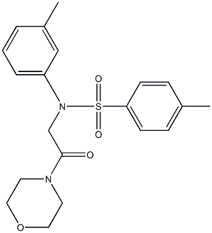 4-methyl-N-(3-methylphenyl)-N-[2-(4-morpholinyl)-2-oxoethyl]benzenesulfonamide Struktur