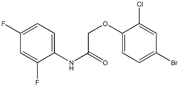 2-(4-bromo-2-chlorophenoxy)-N-(2,4-difluorophenyl)acetamide Struktur