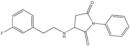 3-{[2-(3-fluorophenyl)ethyl]amino}-1-phenyl-2,5-pyrrolidinedione Struktur