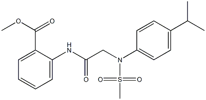 methyl 2-({[4-isopropyl(methylsulfonyl)anilino]acetyl}amino)benzoate Struktur