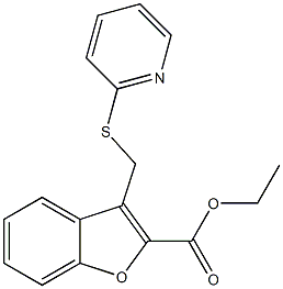 ethyl 3-[(2-pyridinylsulfanyl)methyl]-1-benzofuran-2-carboxylate Struktur