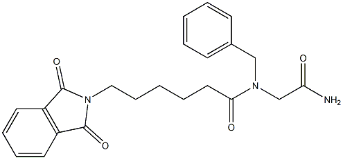 N-(2-amino-2-oxoethyl)-N-benzyl-6-(1,3-dioxo-1,3-dihydro-2H-isoindol-2-yl)hexanamide Struktur