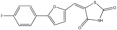 5-{[5-(4-fluorophenyl)-2-furyl]methylene}-1,3-thiazolidine-2,4-dione Struktur