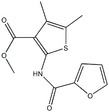 methyl 2-(2-furoylamino)-4,5-dimethyl-3-thiophenecarboxylate Struktur