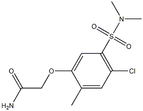 2-{4-chloro-5-[(dimethylamino)sulfonyl]-2-methylphenoxy}acetamide Struktur