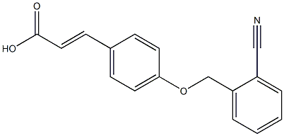 3-{4-[(2-cyanobenzyl)oxy]phenyl}acrylic acid Struktur