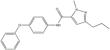 1-methyl-N-(4-phenoxyphenyl)-3-propyl-1H-pyrazole-5-carboxamide Struktur