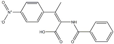 2-(benzoylamino)-3-{4-nitrophenyl}-2-butenoic acid Struktur