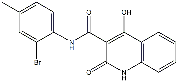 N-(2-bromo-4-methylphenyl)-4-hydroxy-2-oxo-1,2-dihydro-3-quinolinecarboxamide Struktur