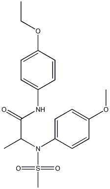 N-(4-ethoxyphenyl)-2-[4-methoxy(methylsulfonyl)anilino]propanamide Struktur