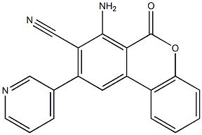 7-amino-6-oxo-9-(3-pyridinyl)-6H-benzo[c]chromene-8-carbonitrile Struktur