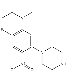 1-{5-(diethylamino)-4-fluoro-2-nitrophenyl}piperazine Struktur