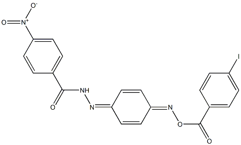 4-nitro-N'-(4-{[(4-iodobenzoyl)oxy]imino}-2,5-cyclohexadien-1-ylidene)benzohydrazide Struktur