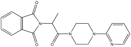 2-[1-methyl-2-oxo-2-(4-pyridin-2-ylpiperazin-1-yl)ethyl]-1H-isoindole-1,3(2H)-dione Struktur