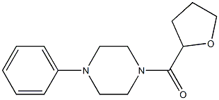 1-phenyl-4-(tetrahydro-2-furanylcarbonyl)piperazine Struktur