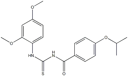 N-(2,4-dimethoxyphenyl)-N'-(4-isopropoxybenzoyl)thiourea Struktur