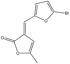 3-[(5-bromo-2-furyl)methylene]-5-methyl-2(3H)-furanone Struktur