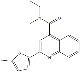 N,N-diethyl-2-(5-methyl-2-thienyl)-4-quinolinecarboxamide Struktur